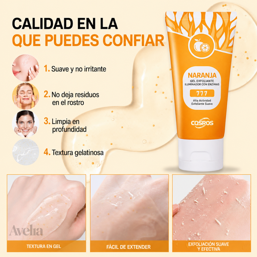 Gel Exfoliante de Naranja  | Piel Suave luminosa y mejorada